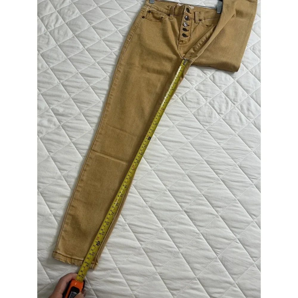 Altar'd State‎ Mustard High Rise Skinny Jeans 25 Button Fly Indie Boho Festival